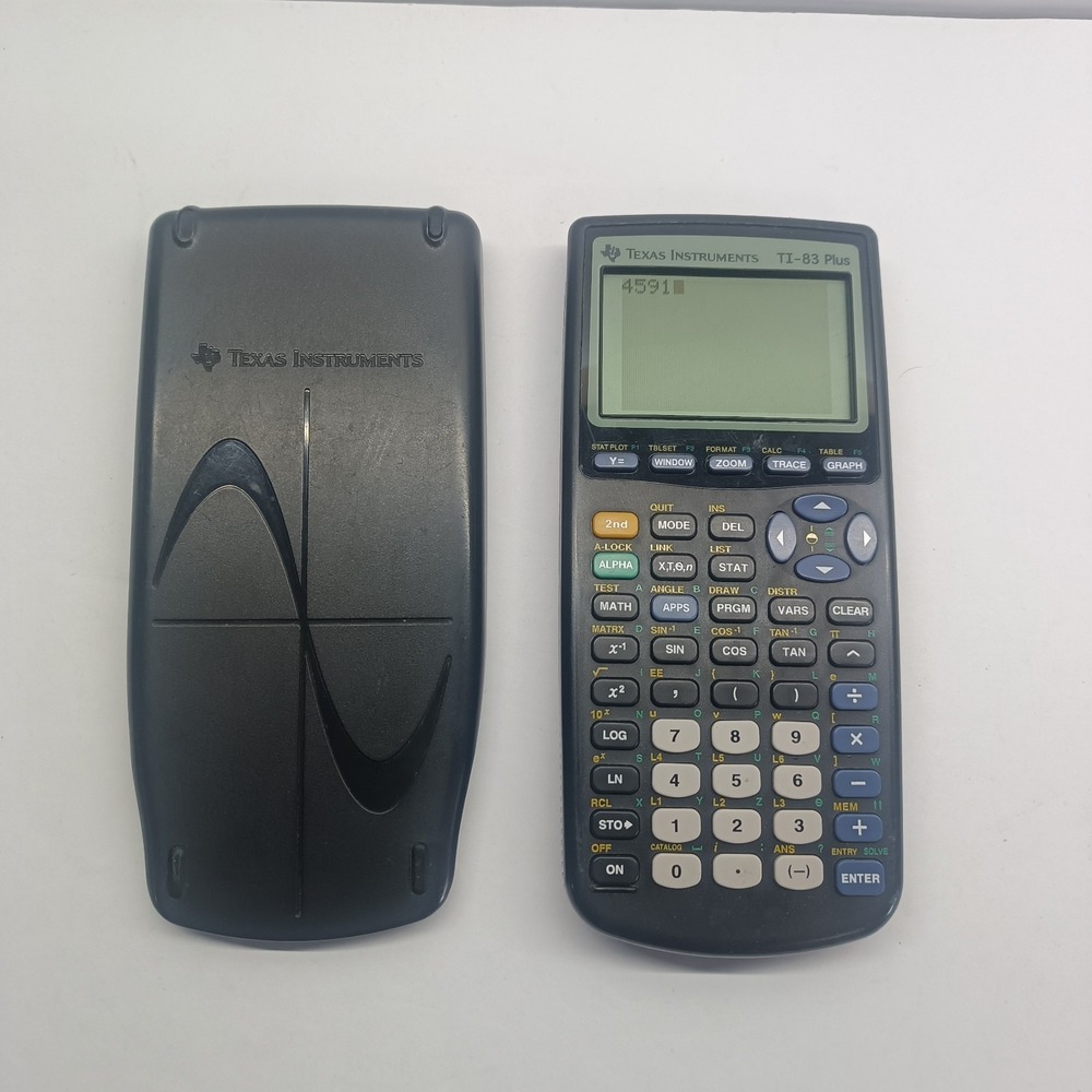 Texas Instruments TI-83 Plus Graphing Calculator -w- Cover Tested & Works - Picture 1 of 4